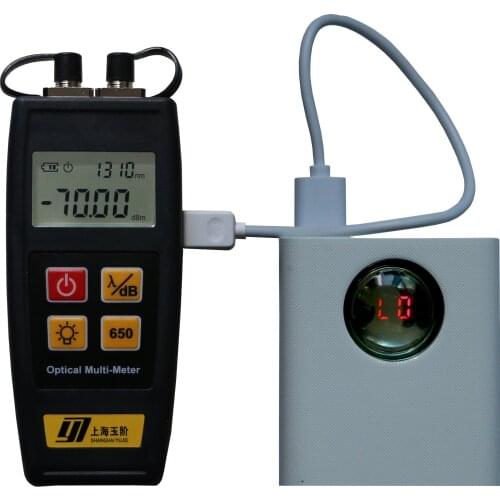 Rechargeable Multi-meter Fiber Optical Power Meter with Visual Fault Locator (2 in 1)