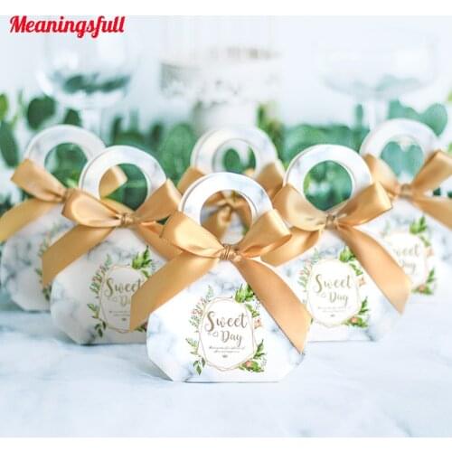 Green Forest Portable Wedding Candy Boxes Events Party Favors Gifts Bags Baby Shower Birthday Christmas Box