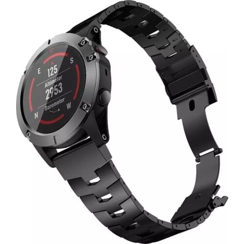 Quick Fit Titanium alloy + Stainless steel Watchband For Garmin Fenix 6 6x Pro 5 5x plus Strap Band MARQ/Enduro Belt Bracelet