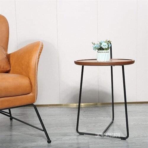 SF6413 modern Simple Iron Tea Table Sofa Side Table living room creative Small Coffee Table light luxury Storage Round Table
