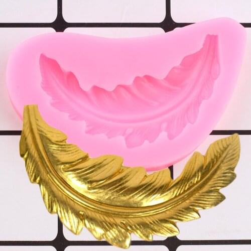 3D Scrollwork Feather Baroque Silicone Mold Cake Border Fondant Cake Decorating Tool Cupcake Candy Chocolate Gumpaste Mould