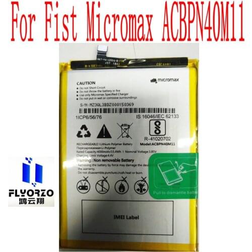 100% New High Quality 4000mAh ACBPN40M11 Battery For Fist Micromax ACBPN40M11 Mobile Phone