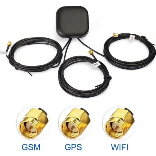 Superbat 3 in 1 Funtion Multi-band GPS+WiFi+GSM Antenna Aerial Signal Booster SMA Male Plug Connector 50ohm 3M Cable