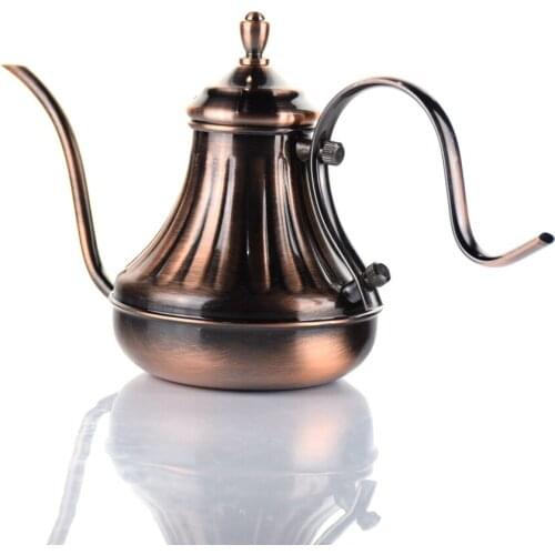Turkish Copper Kettle Tea Pot Glass Drip Coffee Kettle 400ml/650ML