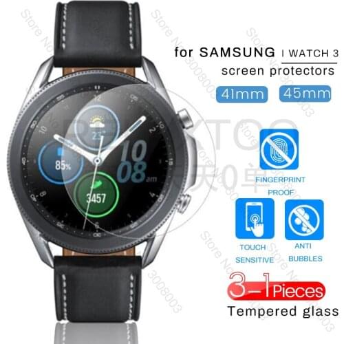 1/2/3Pcs 9H Premium Tempered Glass On For Samsung Galaxy Watch 3 Watch3 41MM 45MM Smartwatch Screen Protectors Film Accessories
