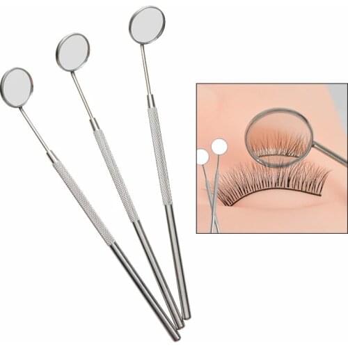 Eyelash Extension Grafting Mirror Magnifying Checking Stainless Steel Handle Plastic Mouth Oral Teeth Care Eyelashes Makeup Tool
