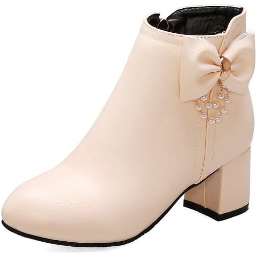 Big Size 9 10 11 12 boots women shoes ankle boots for women ladies boots shoes woman winter Flower metal decorative chain