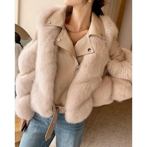 Women Fox Fur Coat 2020 Winter Fashion Real Fur Fox Jackets Female Natural Fur Fox Coats Warm H812