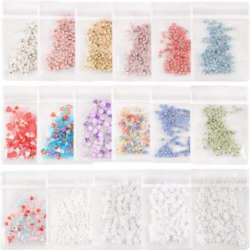 1Pack Nail 3d Nail Art Flat Back Ceramic Flowers Colorful 3D Charms Acrylic Nail Slices Gems For Nail Salon Decoration Supplies