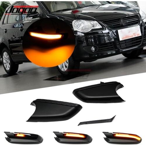 2pcs Amber For Volkswagen VW Polo MK4 9N 2005-2007 2008 2009 Facelift Car LED Dynamic Turn Signal Blinker Light Side Mirror Lamp