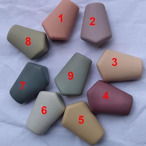 2020 New 20pcs Silicone Loose Beads Safe Teether Baby Teething Beads DIY Pacifier Chain 95AE