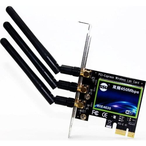 3 antenna network card 450M WiFi Wireless PCI Express PCI-E Adapter Desktop Card 6300 Chipset WIE4630