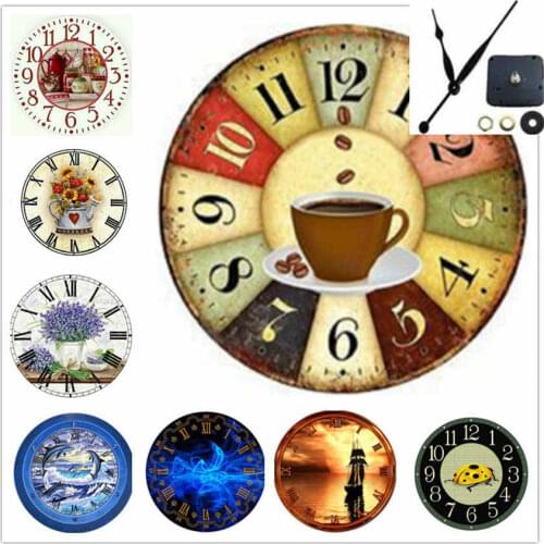 5D Diamond Painting Full Square Flower Clock 5D Diamond embroidery Full Set Coffee Clock 5D diamond mosaic Sale HomeWall Sticker