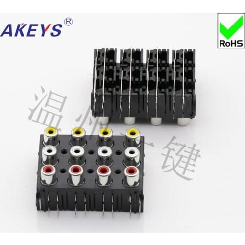 1 pc AV12-8.4-16 AV socket audio socket interface of 12-bit base welded RCA socket lotus socket