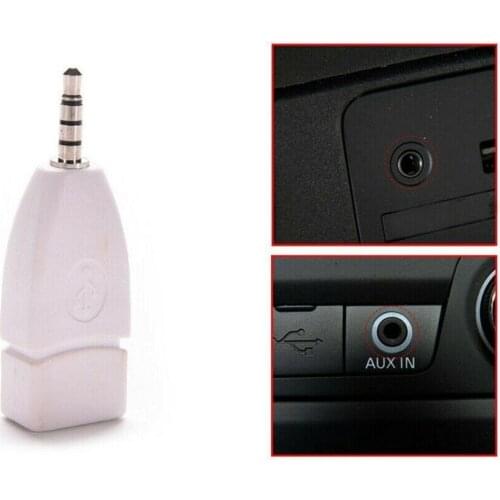 Car USB Audio Converter Adapter USB 2.0 Female to 3.5mm USB Car Plug Accessories Audio Male Auto Adapter Car Converter AUX R2E3