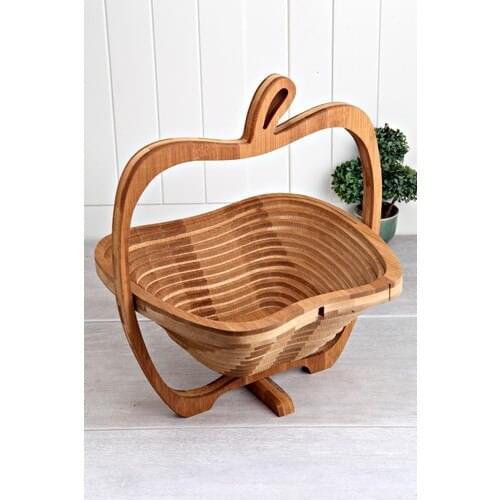 Queens Kitchen Bamboo Apple Fruit Basket