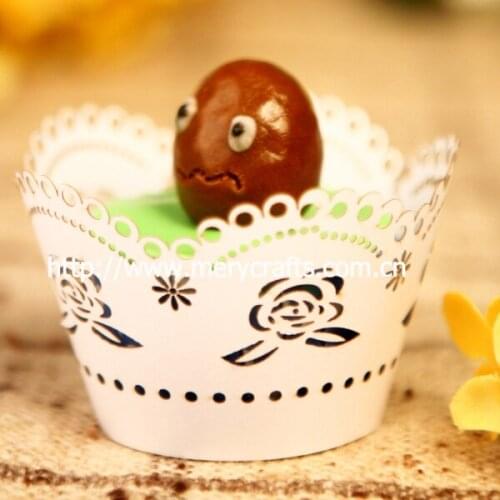 White and pink cupcake wrappers weddings ,laser cut rose paper cupcake wrappres for wedding cake decorating