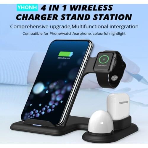 10W 3 in 1 Wireless Charger Fast Charging Dock Station moblie Cellphone For iWatch 5 4 3 AirPods Pro For iPhone 11 XS XR X 8