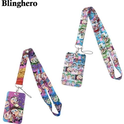 CB365 Anime Work Card Holder With Lanyard Bank Card Name Credit Card Holder Card Bus ID Holder Identity Badge With Neck Strap