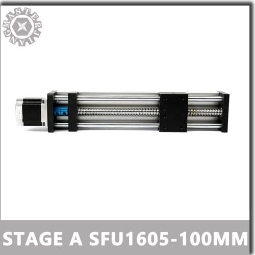 Stage A SFU1605-100mm Linear Guide Rails Linear Actuator System Module Table 100mm Travel Length CNC Guide SFU1605