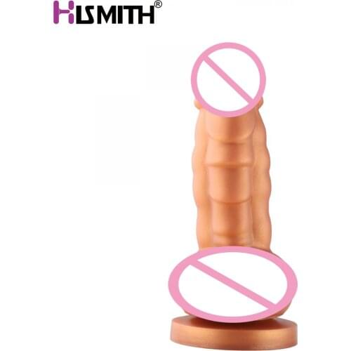 Hismith Silicone Dildo With Powerful Suction Cup Half Cover Head 5.5cm Diameter Lizard KlicLok System Sex Machine Attachments