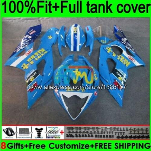 Injection For SUZUKI GSXR1000 RIZLA Blue K5 GSXR-1000 GSX R1000 98BS.AA GSX-R1000 GSXR 1000 CC 1000CC 05 06 2005 2006 Fairings