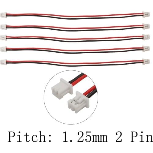 JST 1.25mm 2 Pin Female to Female Socket Wire Cable Connector 2P Double Plug Connectors with cable Length 10cm 15cm 20cm 30cm