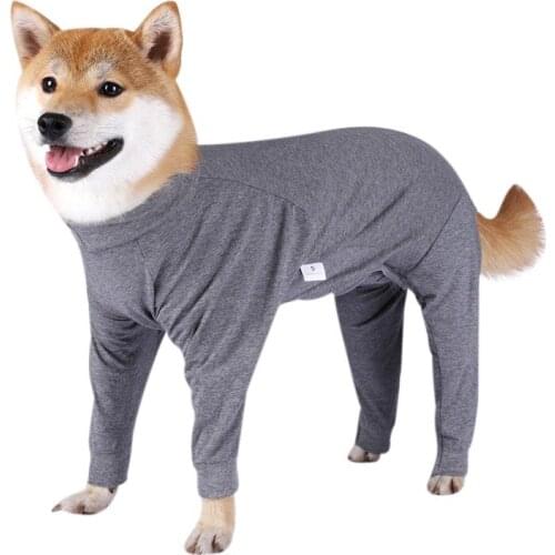 Four Feet Dog Lightweight Pajamas Pure Dog Jumpsuits 4 Legs Dog Clothes Onesies T-Shirt PJS Puppy Pets Costume For Large Dogs