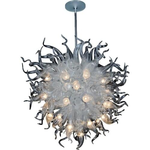 Blown Glass Chandeliers New Design Clear Round Balls Murano Glass Chandelier Light