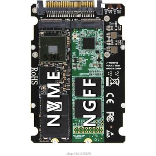 M.2 SSD to U.2 Adapter 2 in 1 M.2 NVMe Key B/M SSD to PCI-e U.2 SFF-8639 Adapter PCIe M2 Converter Desktop Computer Mar17 21