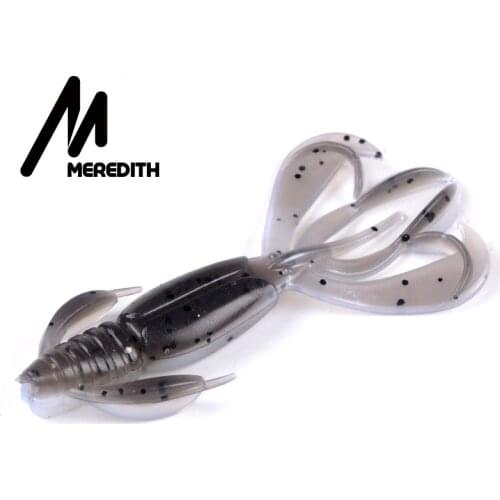 MEREDITH 2.76in/0.11oz. 5pcs/lot Twin Tail CrawFish Soft Bait for Saltwater Freshwater Fishing Lure Suitable Free shipping