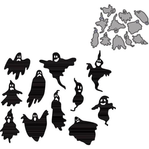 Flying Little Ghosts Metal Cutting Dies New 2021 Halloween Ghosts Decorative Crafts Embossing Die Cut Diy Scrapbook Photo Album