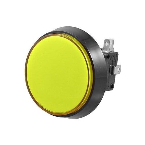 Arcade Game 50mm Yellow Cap Momentary Push Button 1NO 1NC SPDT Micro Switch