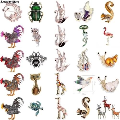 1PC New Tendency Animal Brooch Womens Mens Brooch Pin Badge Coat Accessories Statement Jewelry Kids Christmas Gifts