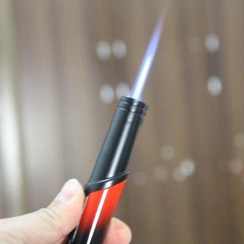Refillable Inflatable Lighter Straight Into The Lighter Small Spray Gun Welding Torch Creative Metal Lighter Gadgets for Men