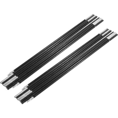 2PCS Tent Support Rod 4.48m 8mm Tent Pole Lightweight Foldable Sun Shade Awning Rod for 5-6 Person Camping Tent Accessory