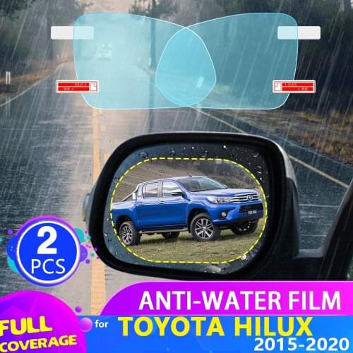 Car Rearview Mirror Film for Toyota Hilux REVO VIGO SR5 AN120 AN130 2015~2020 Full Cover Anti Fog Rainproof Sticker Accessories