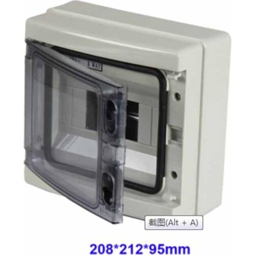 PVC Cover ABS body IP66 Transparent Cover Power Distribution Box 8 way Circuit breaker Box