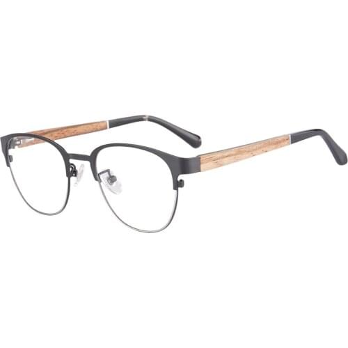 SHINU Wood male glasses prescription eyewear frames men blue light coating resin lenses customize as prescription p8008