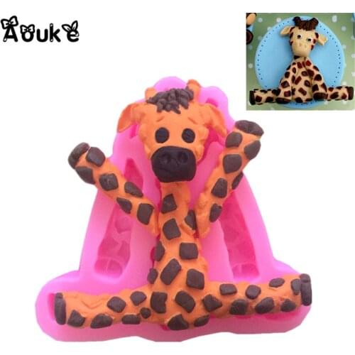 Cartoon Animal Giraffe Shape Cake Silicone Mold Fondant Chocolate Mould Silicone Molds Cooking Cupcake Wedding Decorating Tools