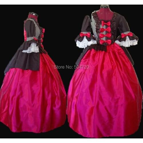 Tailored! grey Vintage costumes 18th Duchess Retro medieval Renaissance Reenactment Theatre Civil war Victorian dress HL-421