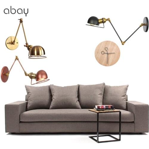 Loft Style Swing Long Arm Retro Wall Lights Fixtures Home Lighting Wandlamp Edison Vintage Wall Lamp Sconce LED Stair Light