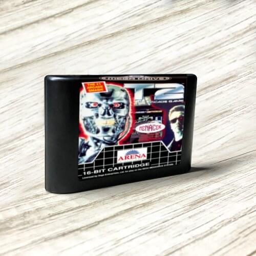 T2 The Arcade Game - EUR Label Flashkit MD Electroless Gold PCB Card for Sega Genesis Megadrive Video Game Console