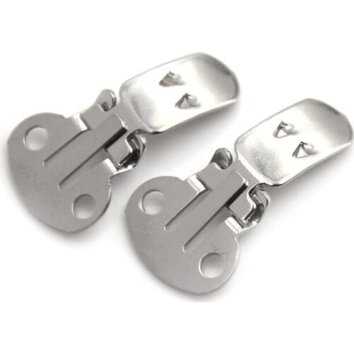 20Pcs/lot Blank Stainless Steel Flower Shoes Clips On Findings DIY Craft Buckles For Shoes Accessories Silver Color