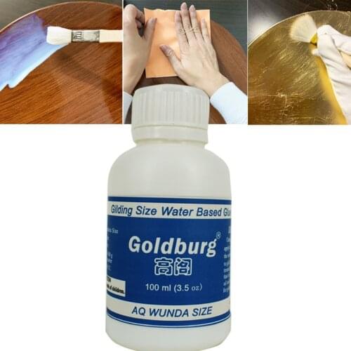Gilding Adhesive gold leaf foil - 100ml Water based environmental glue apply to all leaves foil good viscosity
