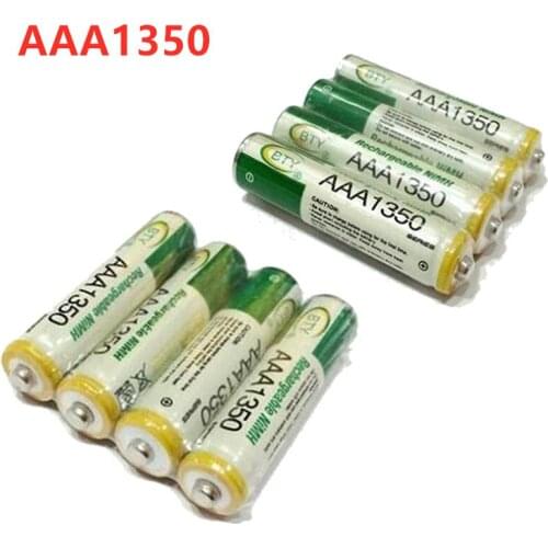 100% New AAA1350 battery 1800 mAh 3A Rechargeable battery NI-MH 1.2 V AAA battery for Clocks, mice, computers, toys so on