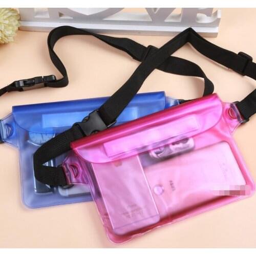 100pcs/lot Waterproof Drift Diving Swimming Bag Underwater Dry Shoulder Waist Pack Bag Pocket for iphone 8 XR Xs case cover