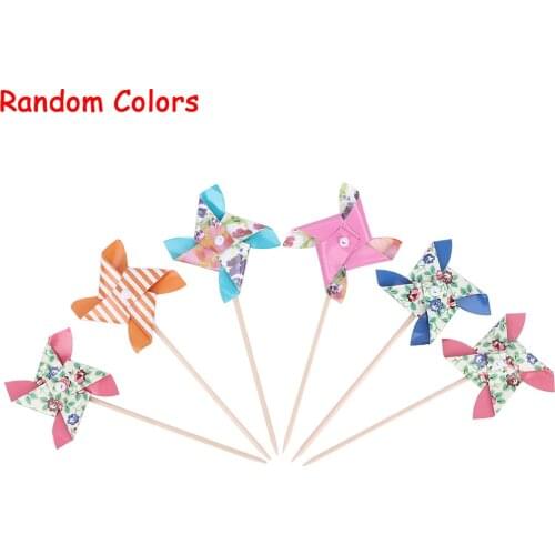 24 pcs Paper Windmill Toy Spinner Pinwheel Whirl Flower Windmill Toy Yard Decor Outdoor Toy Color Random