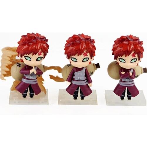 3pcs/Set 10cm Naruto Shippuden Anime Gaara Gourd Kawaii Cute Q Ver. PVC Action Figure Mini Model Toys Dolls Kids Gift Brinquedos