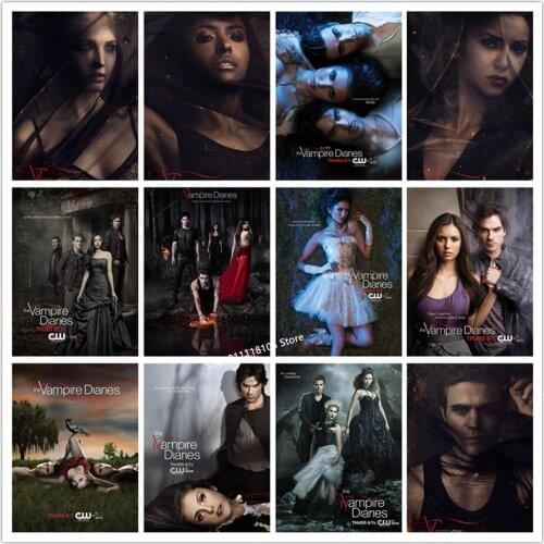 Diamond Painting The Vampire Diaries Classic Movie TV Diamond Embroidery Cross Stitch Mosaic Set Artist Home Decoration